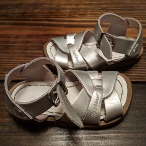 Saltwater sandals baby toddler child 5 silver